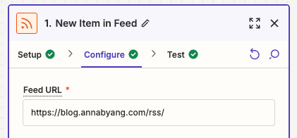 Zapier New Item in RSS Feed