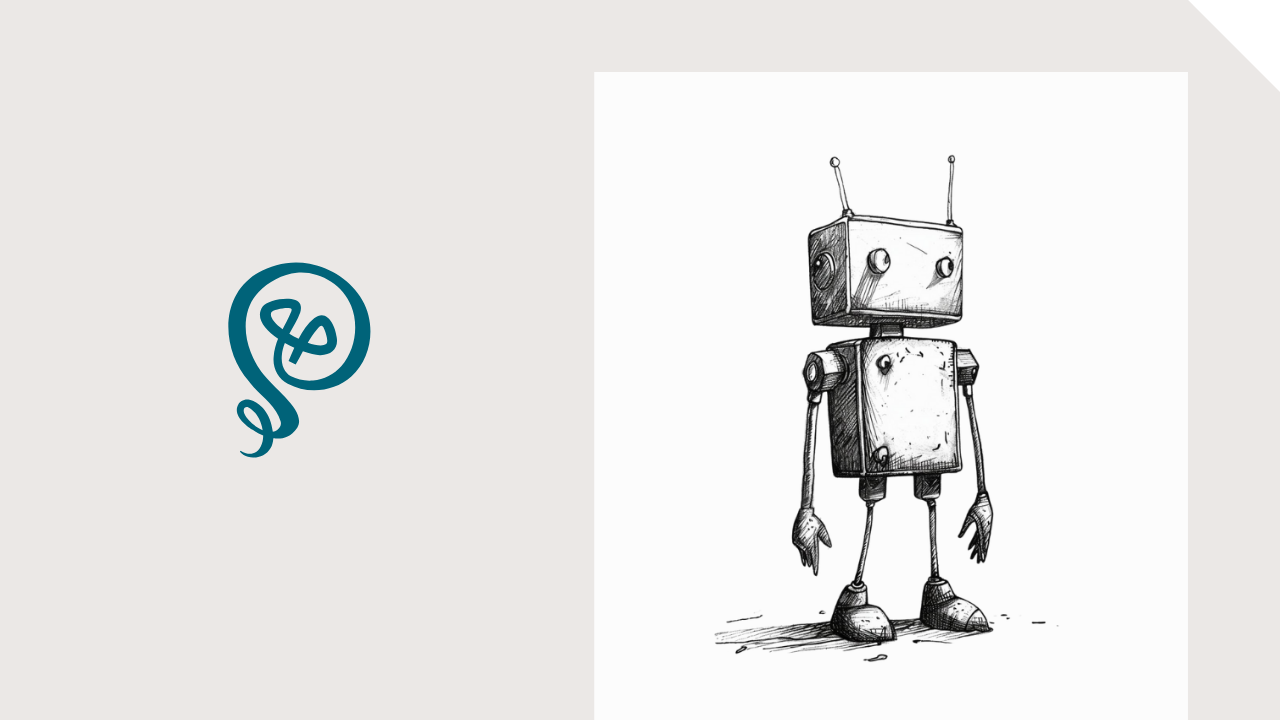 An illustration of a robot with the Tinkering With Ideas logo